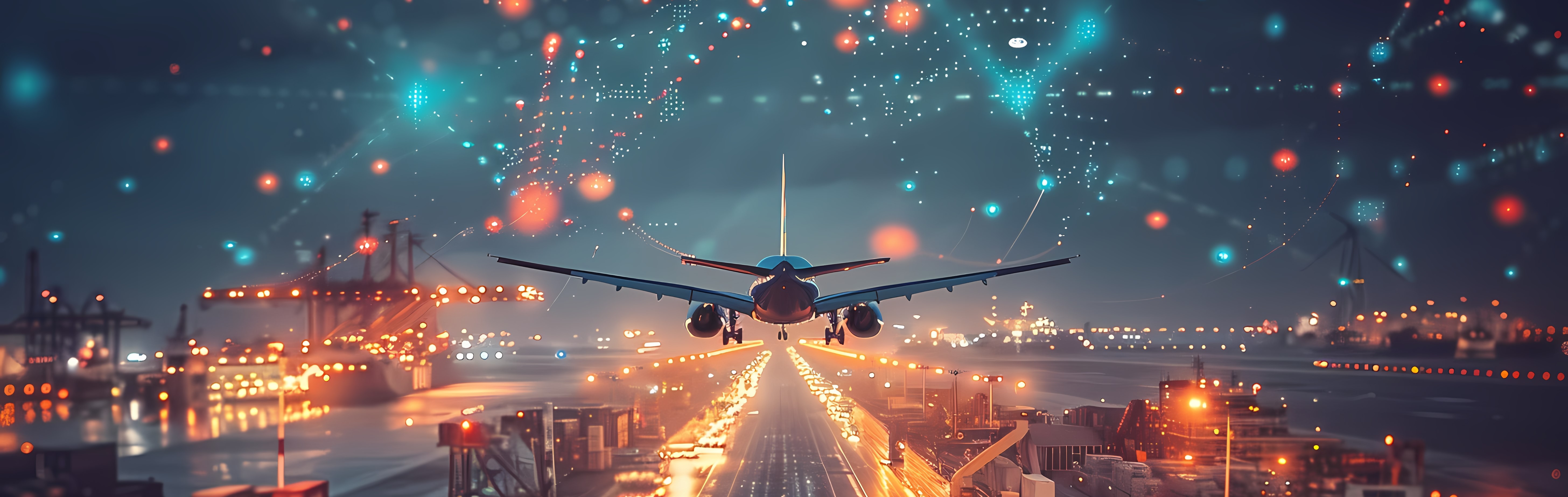 Aircraft landing at night